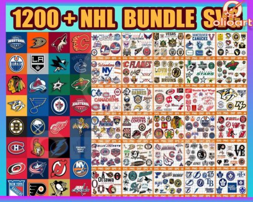 1200 NHL Team Bundle MustHave SVG Files