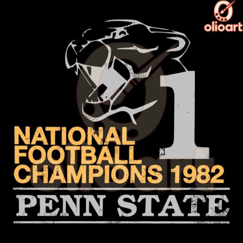 1982 Penn State Football Champs Vintage SVG Design