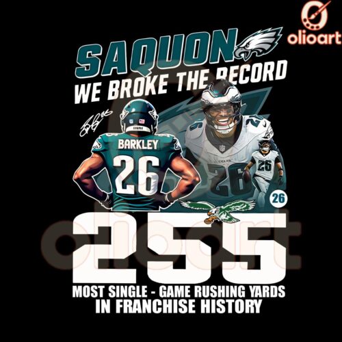 255 Saquon RecordBreaking Eagles Moment PNG