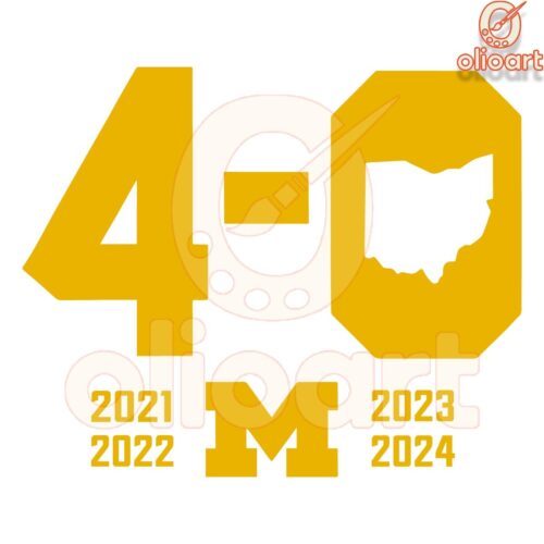 4 0 In The Game Michigan Wolverines Football SVG