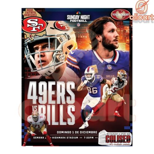 49ers vs Bills Sunday Night Football in PNG Format