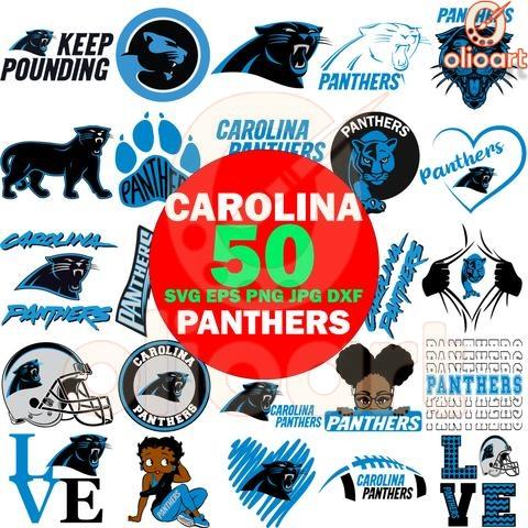 50 Carolina Panthers SVG Design Bundle for Fans