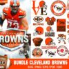 50 Cleveland Browns Football SVG Designs Bundle for Fans