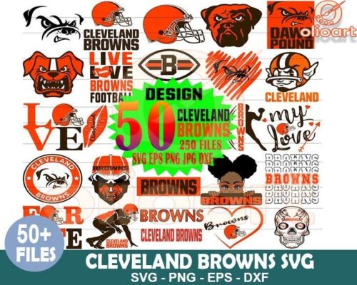 50 Cleveland Browns SVG Designs Bundle for Fans