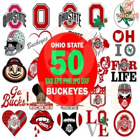 50 Designs Ohio State Buckeyes Bundle SVG