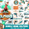 50 Miami Dolphins SVG Designs Ultimate Football Bundle