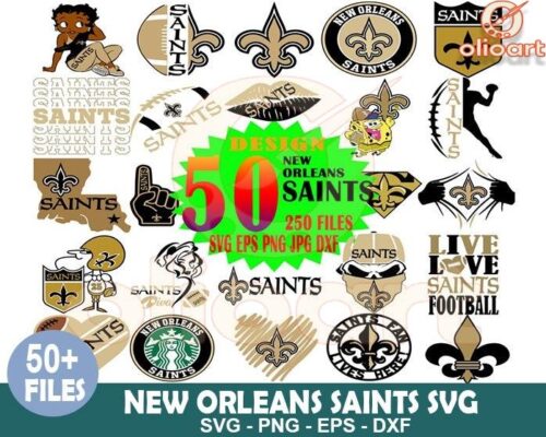 50 Stunning New Orleans Saints SVG Design Bundle