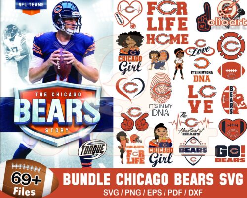 69 Chicago Bears SVG Designs for Football Fans