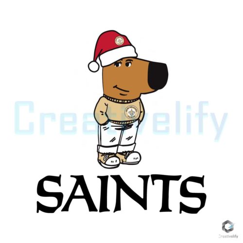 Chill Guy Christmas Football New Orleans Saints Svg Magic