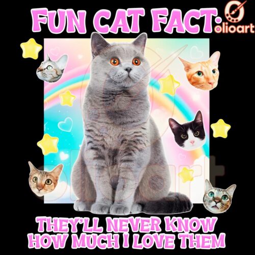 Adorable Cat Fact Theyll Never Know My Love PNG Design