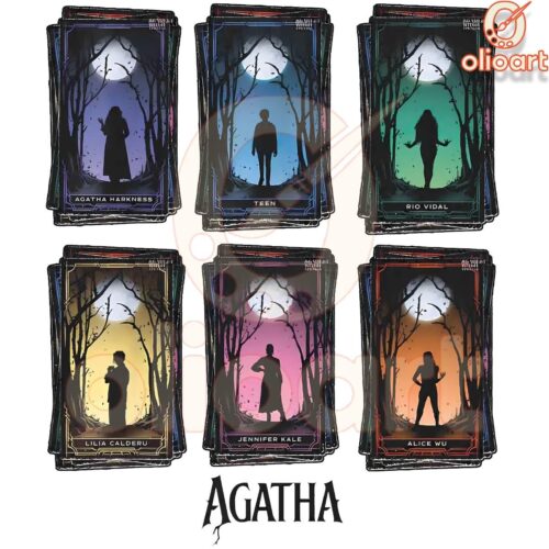 Agatha All Along Witch Tarot Card Marvel Magic in PNG