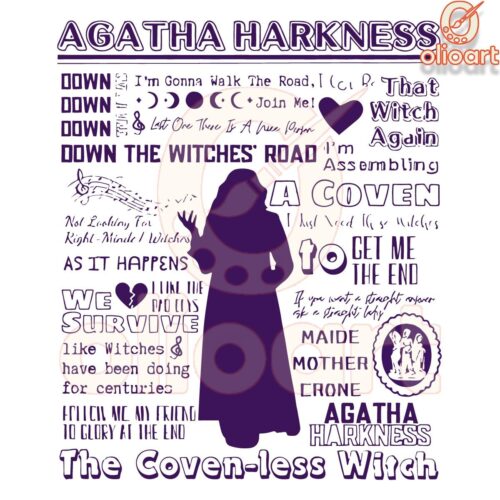 Agatha Harkness All Along the Witches Road SVG PNG Magic