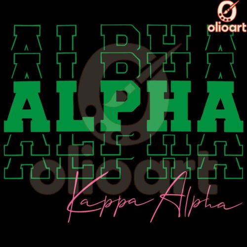 Alpha Kappa Alpha Echo in Pink Green SVG Design