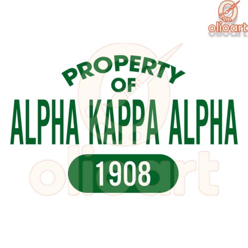 Alpha Kappa Alpha Property SVG Established 1908 Design