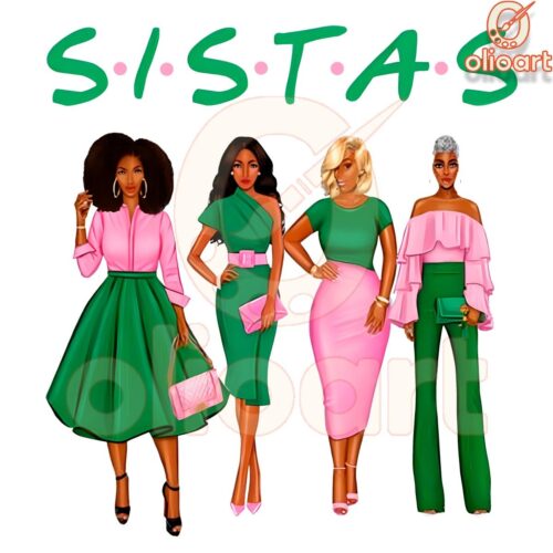 Alpha Kappa Alpha Sorority Sisters SVG PNG Design