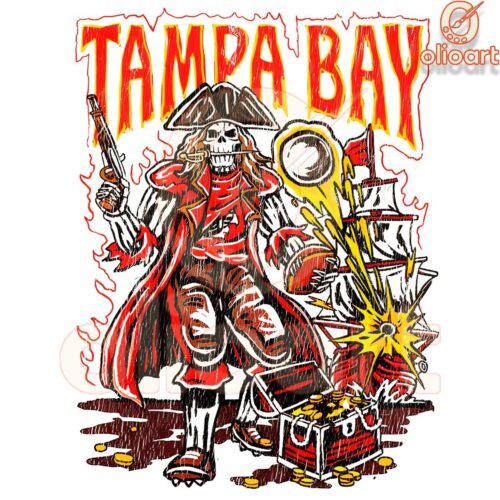 Buccaneers Football Skeleton Art Tampa Bay PNG