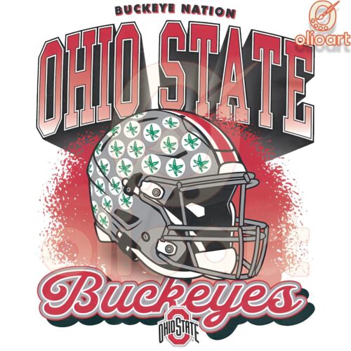 Buckeye Nation Football Helmet SVG for Ohio State Fans