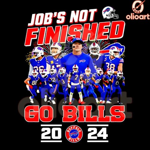 Buffalo Bills 2024 Jobs Not Finished PNG Victory Spirit