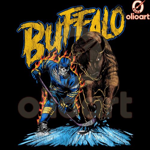 Buffalo Sabres Hockey Skeleton Player SVGPNG Design