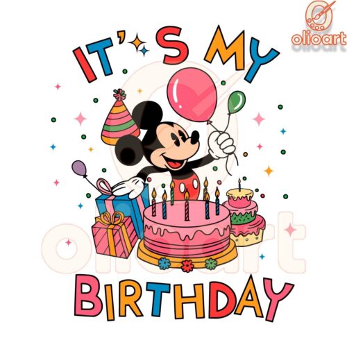 Celebrate My Birthday with Mickey Mouse Disney SVG