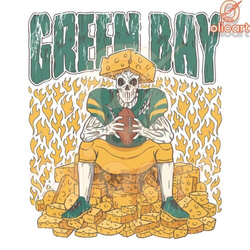 Cheesehead Skeleton Players Green Bay Packers PNG Art