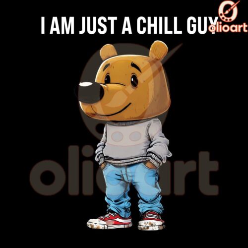 Chill Bear Vibes Funny Guy SVGPNG