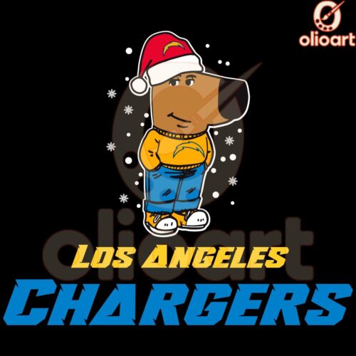 Chill Guy Christmas Football LA Chargers SVG Design