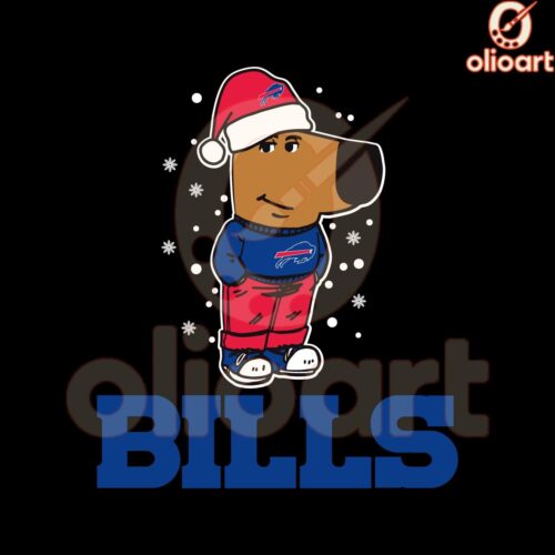 Chill Guy Christmas Football Magic Buffalo Bills SVG