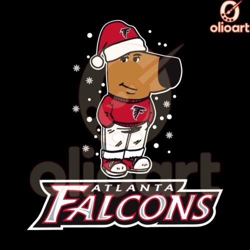 Chill Guy Christmas Football SVG Atlanta Falcons Spirit