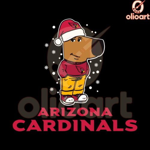 Chill Guy Christmas Football SVG for Arizona Cardinals Fans