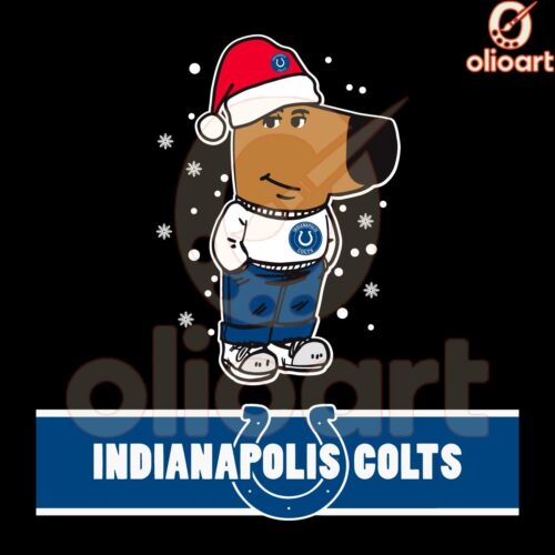 Chill Guy Christmas Football SVG Indianapolis Colts Spirit