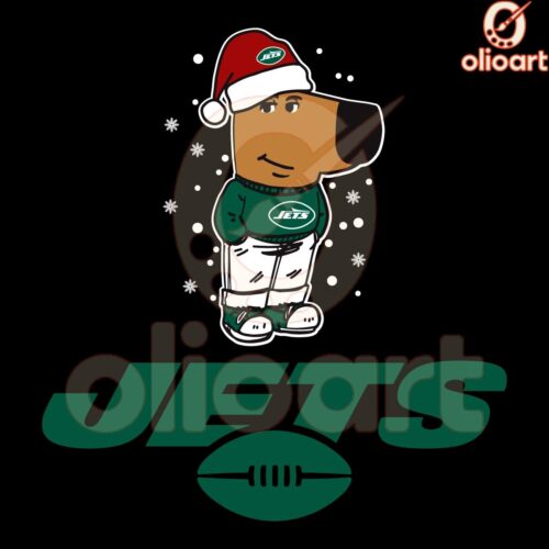 Chill Guy Christmas Football SVG New York Jets Edition