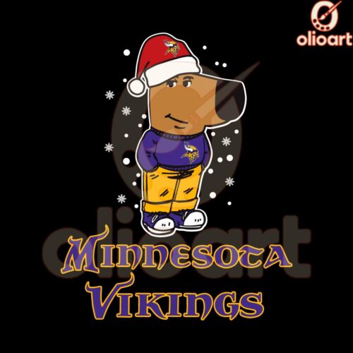 Chill Guy Christmas Minnesota Vikings Football PNG