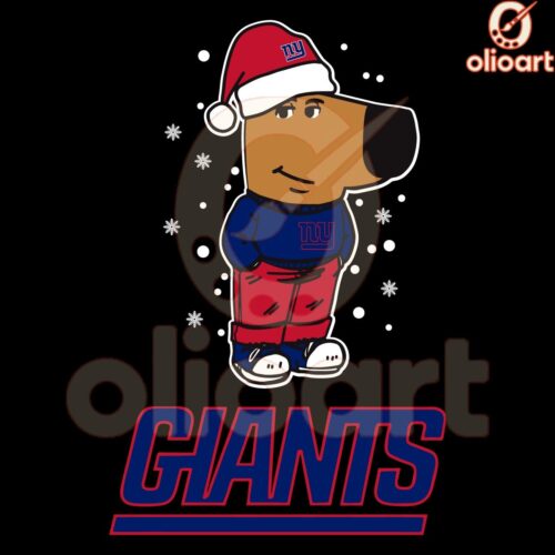 Chill Guy Christmas New York Giants Football SVG