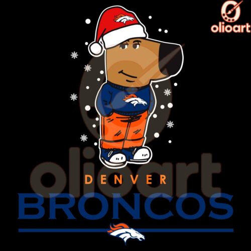 Chill Guy Christmas SVG Denver Broncos Football Spirit