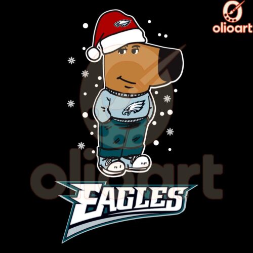 Chill Guy Christmas SVG Philadelphia Eagles Football Fun