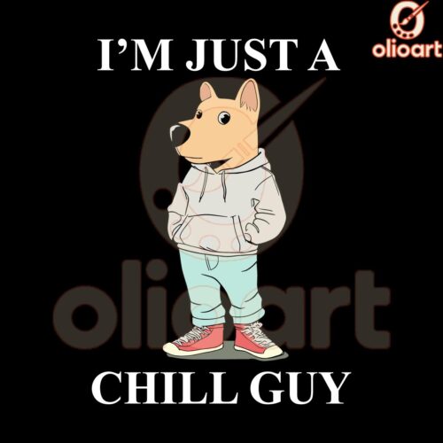 Chill Guy Dog Head Funny SVG Design