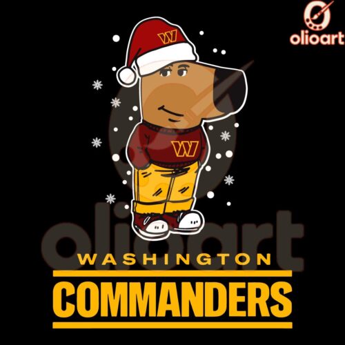 Chill Guy Football SVG Washington Commanders Style