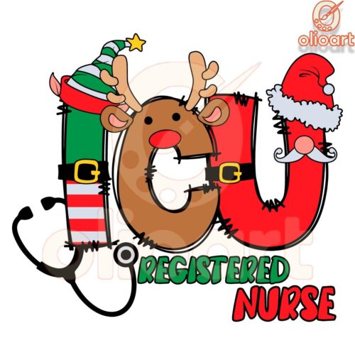 Christmas Elf Reindeer Nurse SVG for ICU Heroes