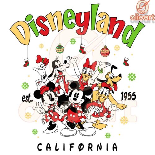 Christmas Mickey Friends Disneyland Magic PNG