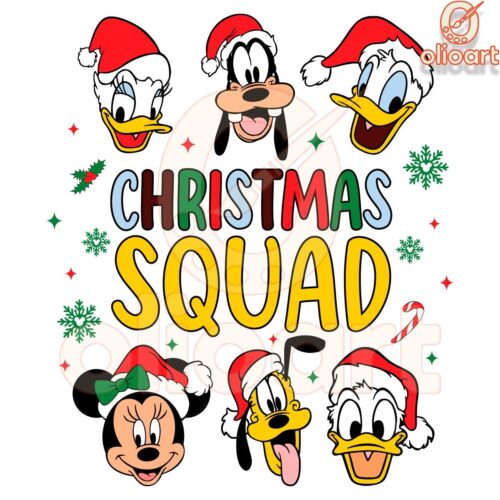 Christmas Squad Mickey Friends SVG Magic