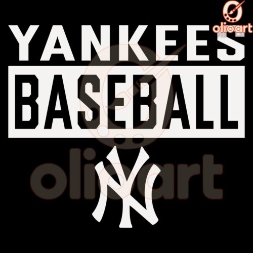 Classic New York Yankees Baseball Logo SVG Design