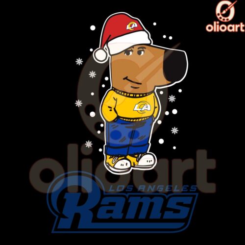 Cool Christmas Football SVG with Los Angeles Rams Vibes