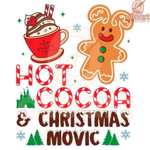 Cozy Christmas Movie Svg with Hot Cocoa Vibes