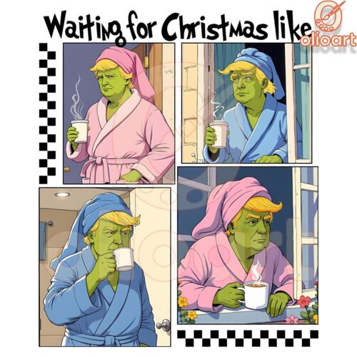 Cozy Grinch Trump PNG Funny Christmas Vibes Await