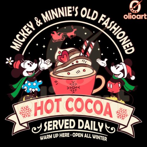 Cozy Mickey Minnie OldFashioned Hot Cocoa PNG