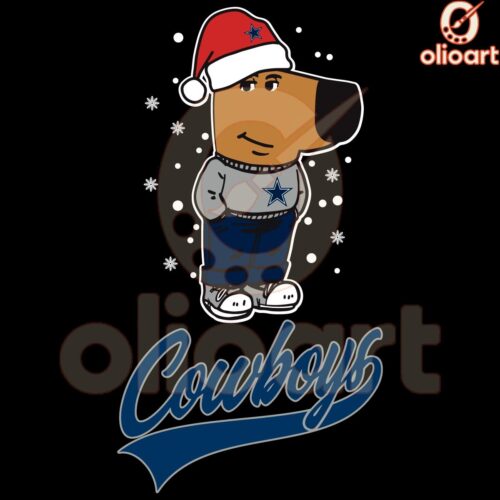 Dallas Cowboys Cool Guy Christmas Football SVG