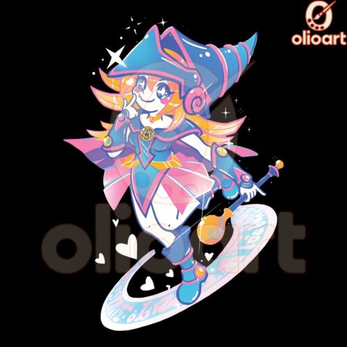 Dark Magician Girl YuGiOh Art Stunning PNG Design