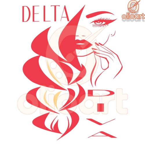 Delta Diva Girl SVG for Delta Sigma Theta Sorority Fans