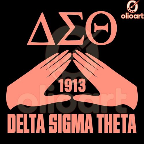 Delta Sigma Theta 1913 SVG Iconic Pyramid Hands Design